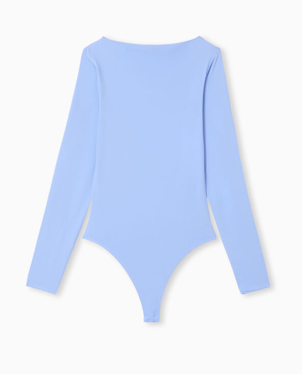 Body manches longues encolure bateau bleu - Pimkie