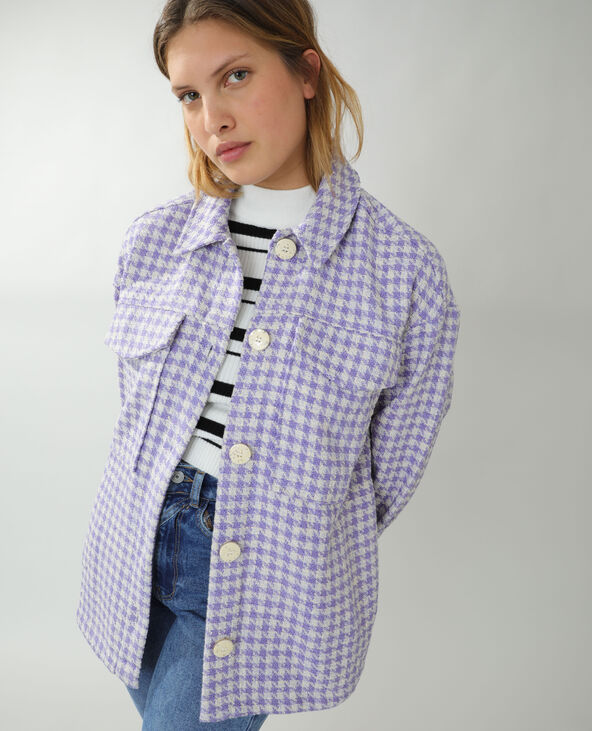 Surchemise en tweed lilas - Pimkie