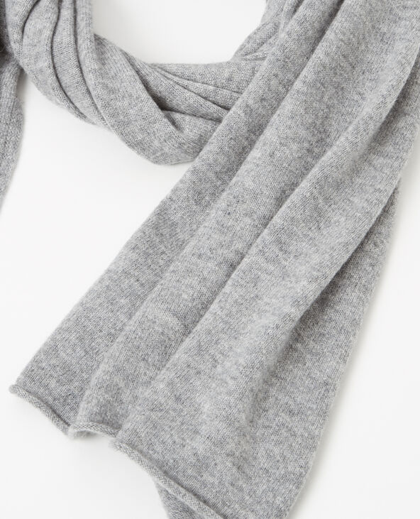 Echarpe 100% cachemire gris chiné - Pimkie