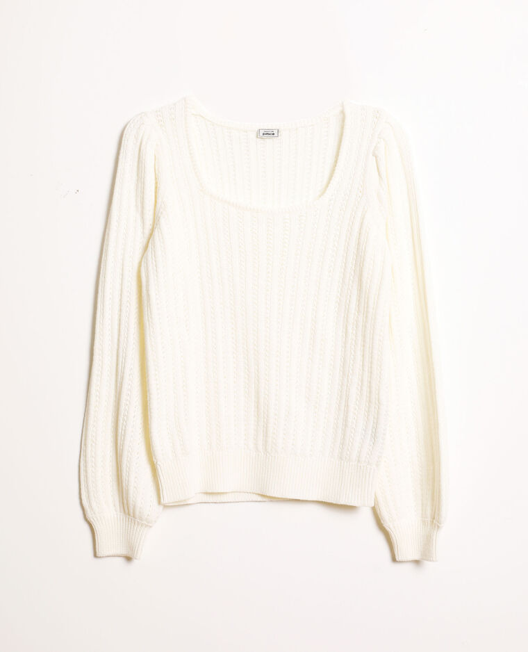 Pull ajouré blanc - Pimkie