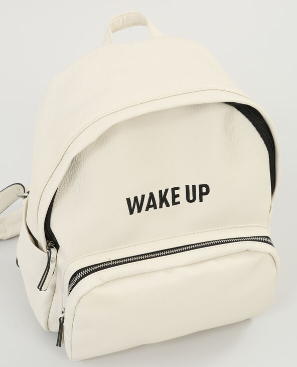 Sac à dos simili cuir blanc - Pimkie