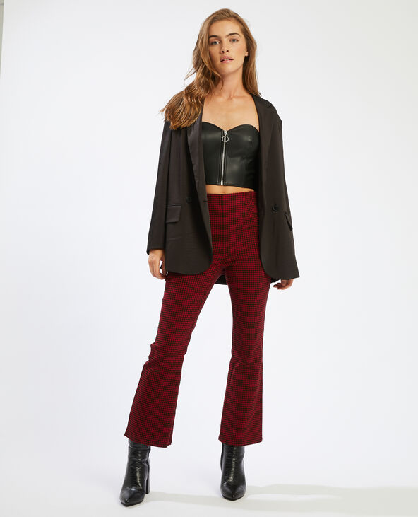 Bustier effet cuir zippé noir - Pimkie
