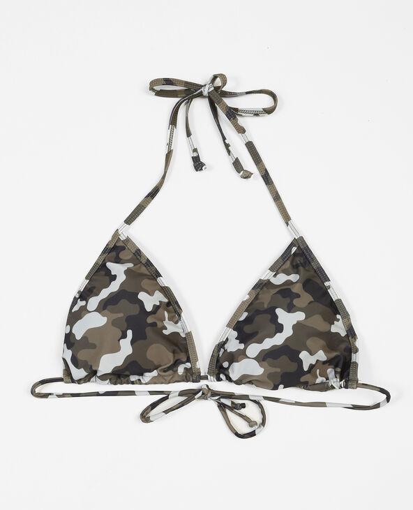 Haut de maillot de bain triangle vert kaki - Pimkie