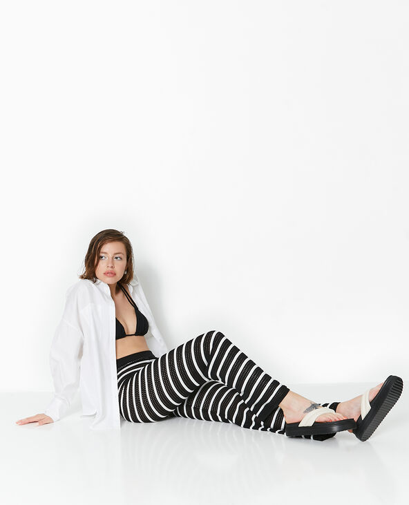 Pantalon en maille ajourée noir - Pimkie