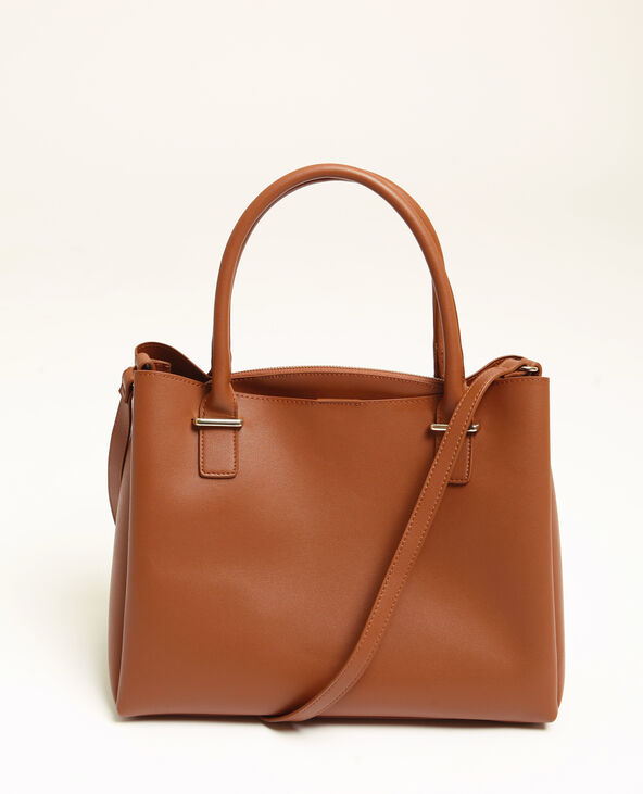 Grand sac en simili cuir camel - Pimkie