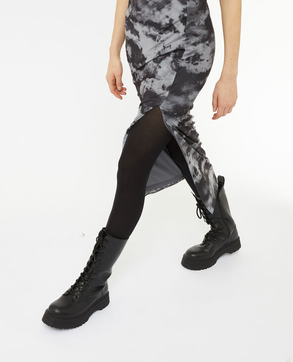 Robe longue bustier en tulle gris - Pimkie