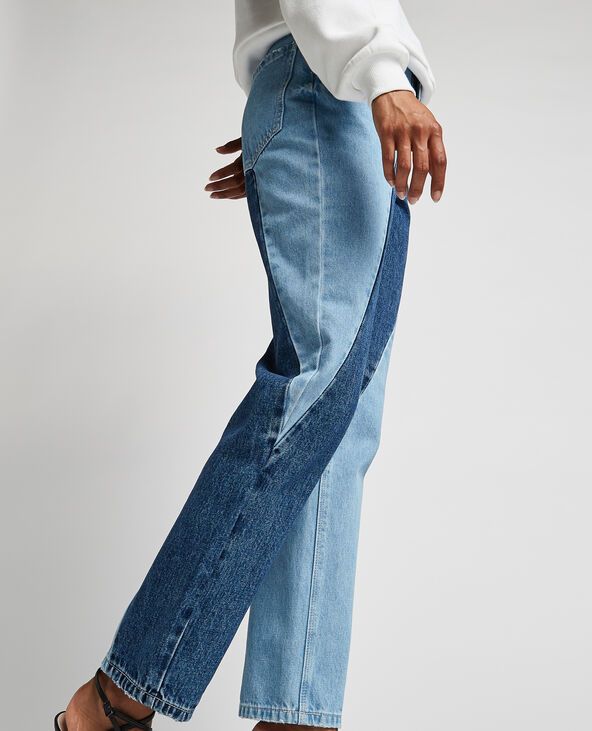 Jean mom bicolore cheap