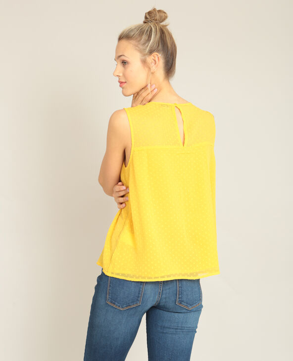 Blouse en plumetis jaune ocre - Pimkie