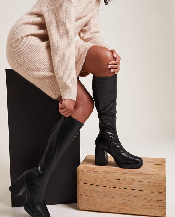 Bottes noires plateforme store
