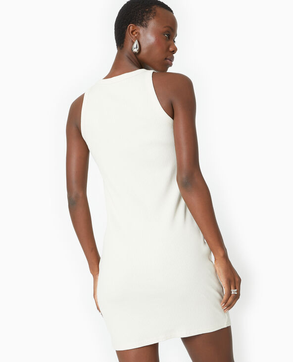 Robe débardeur maille côtelée blanc - Pimkie