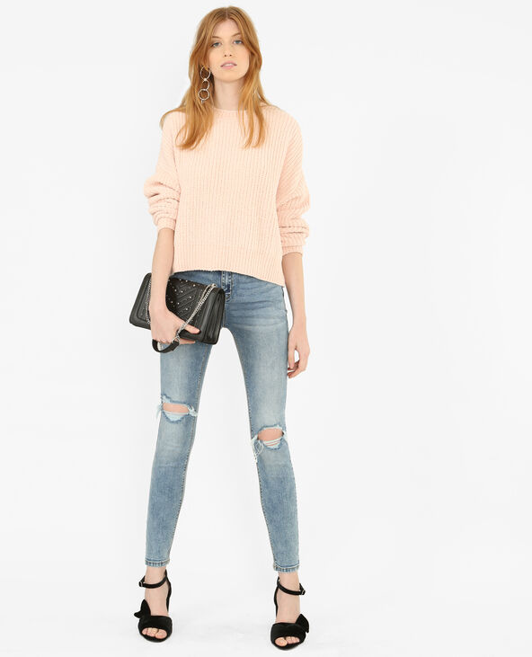 Pull en maille chenille rose clair - Pimkie