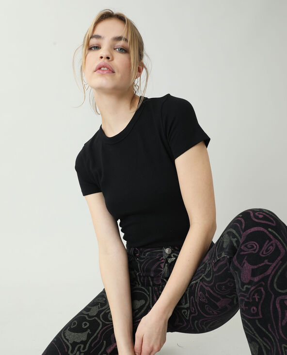T-shirt basique noir - Pimkie