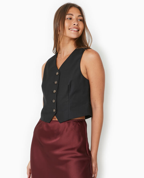 Gilet de barman noir - Pimkie