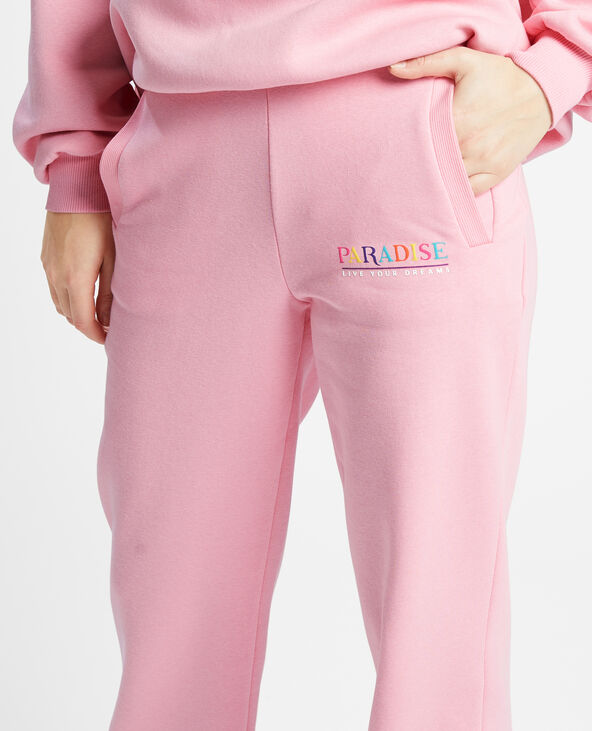Pantalon de jogging bas droits rose - Pimkie