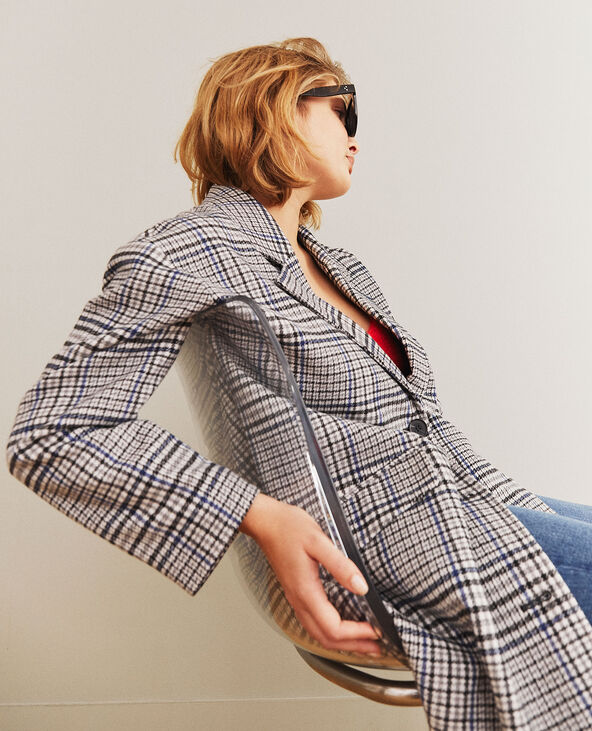 Manteau long droit gris chiné - Pimkie