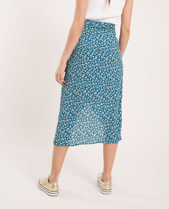 Jupe midi fleurs