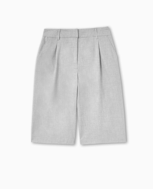 Bermuda city long et large gris clair - Pimkie