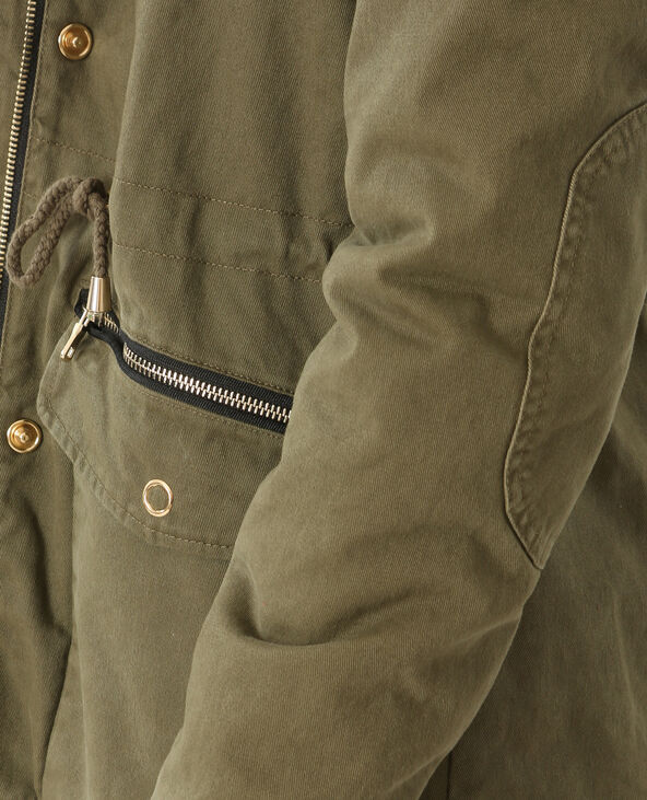 Parka longue à capuche vert kaki - Pimkie