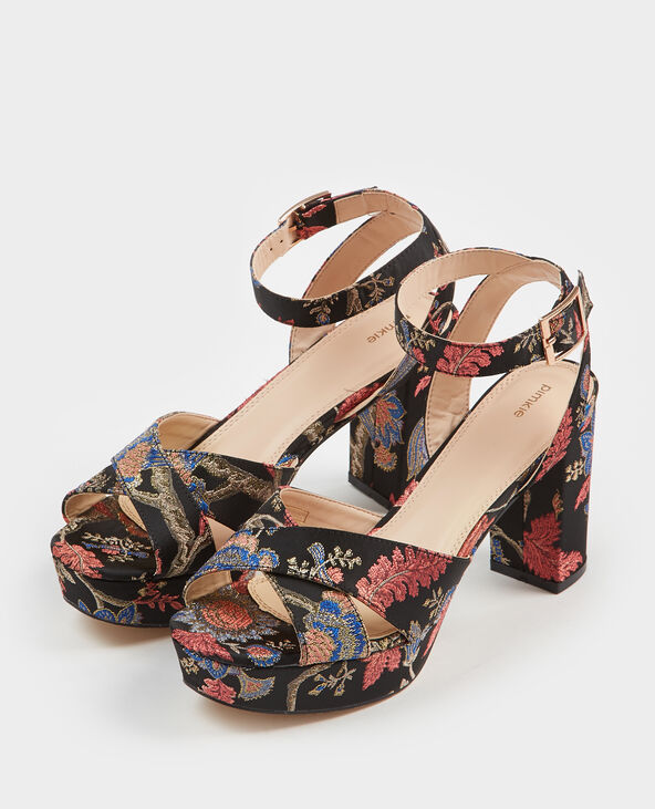 Sandales esprit brocard noir - Pimkie