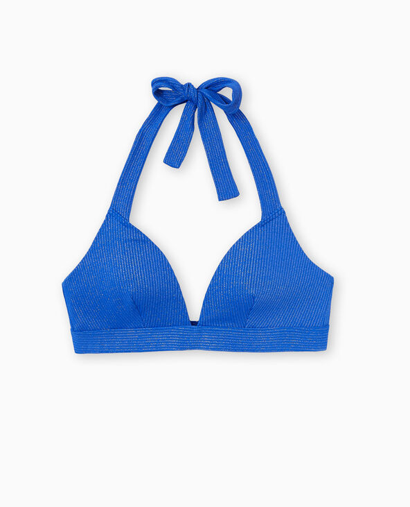 Haut de maillot de bain triangle paddé bleu électrique - Pimkie