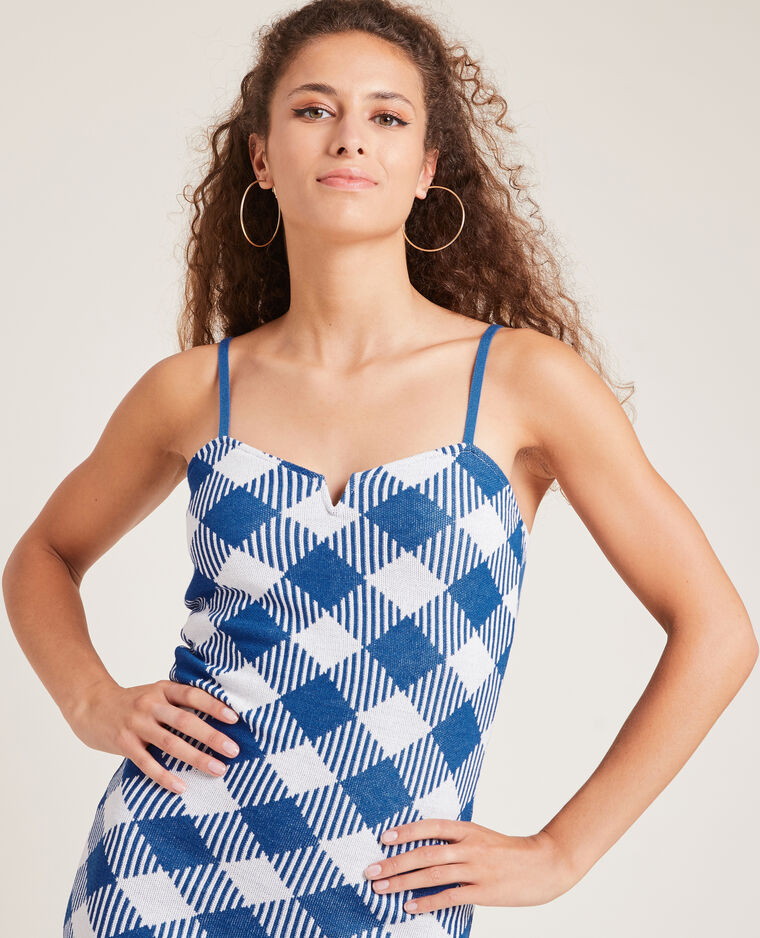 Robe longue en maille bleu - Pimkie