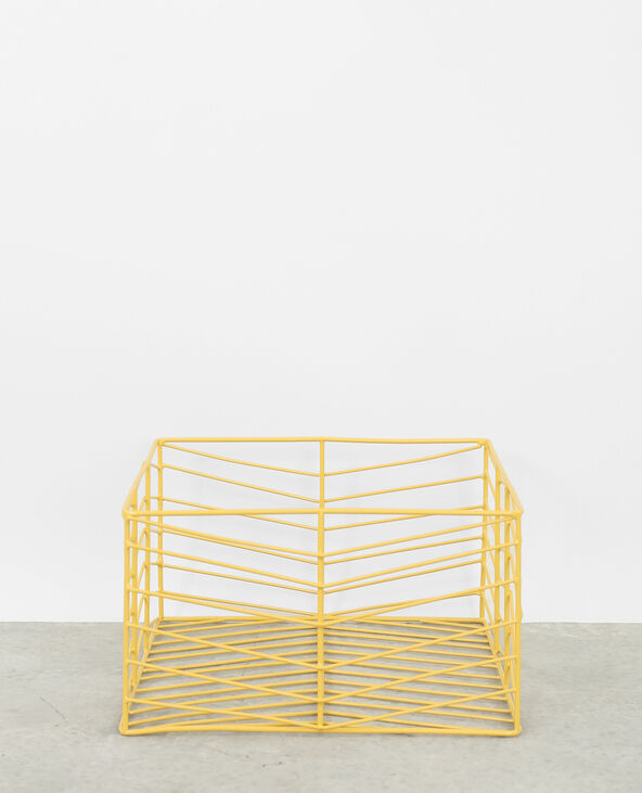 Panier moyen grillagé jaune - Pimkie