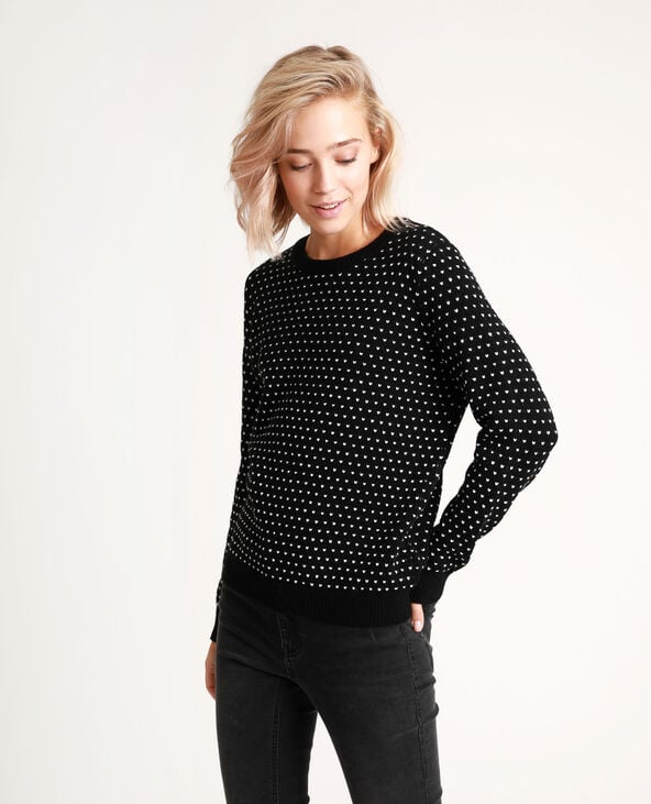 Pull bicolore noir - Pimkie