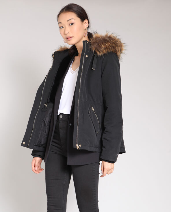 Parka à capuche noir - Pimkie