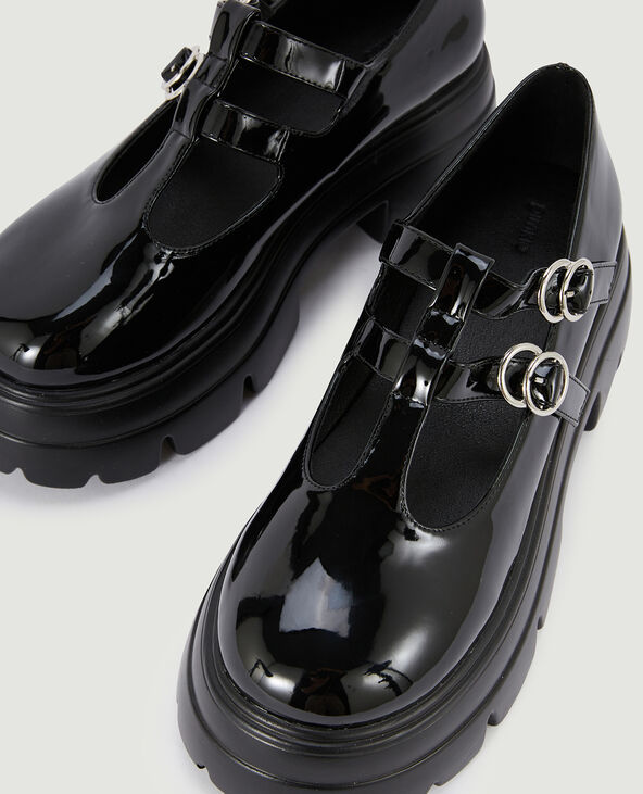 Babies compensées vernies noir - Pimkie
