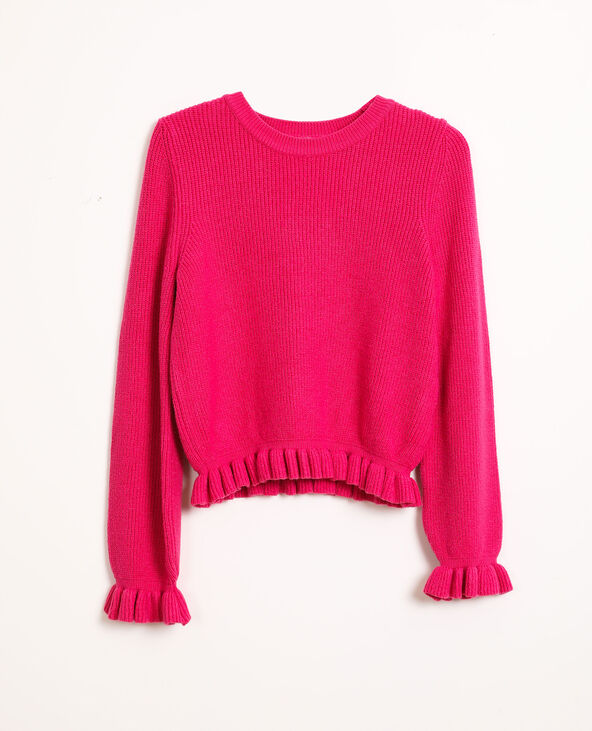 Pull volanté rose - Pimkie