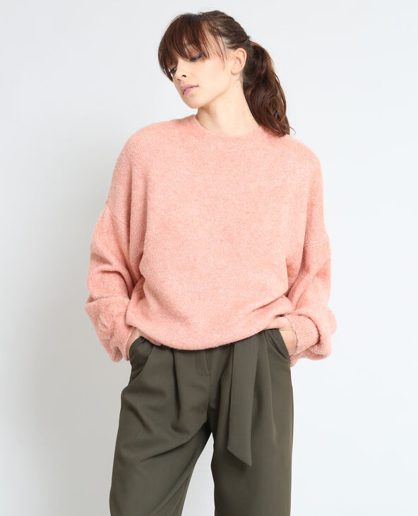 Pull à manches bouffantes rose - Pimkie