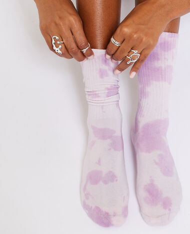 Paire de chaussettes tie and dye rose clair - Pimkie