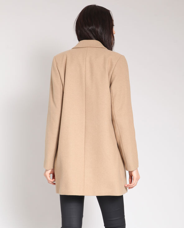 Manteau discount droit camel