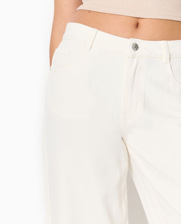 Jean wide taille haute écru - Pimkie