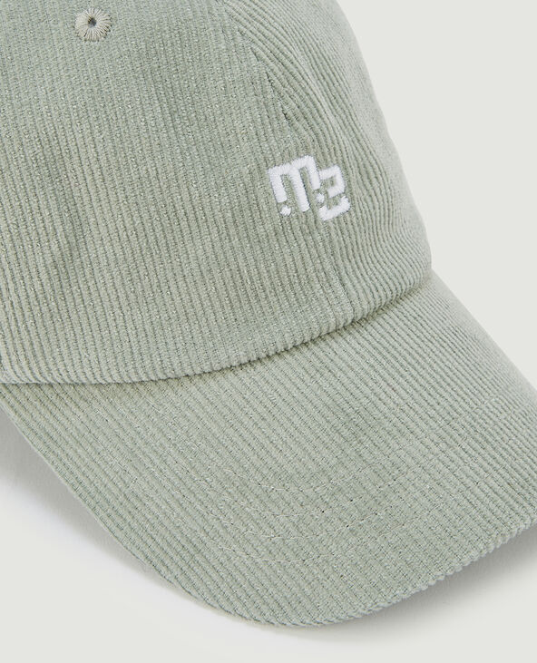 Casquette en velours brodée gris clair - Pimkie