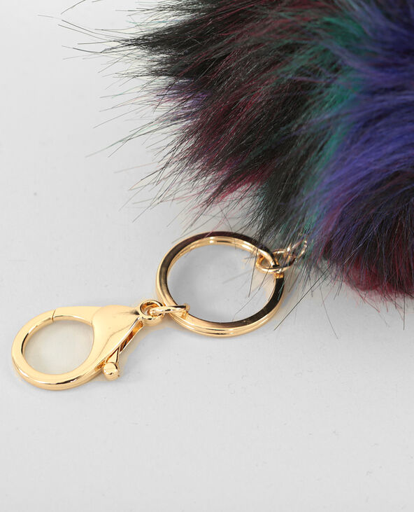 Porte-clés fourrure multicolore violet - Pimkie