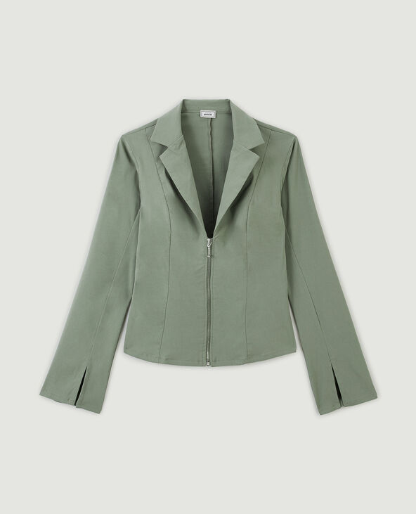 Chemise tailleur zippée vert - Pimkie