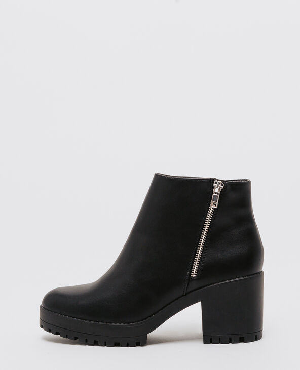 Boots à semelle crantée noir - Pimkie