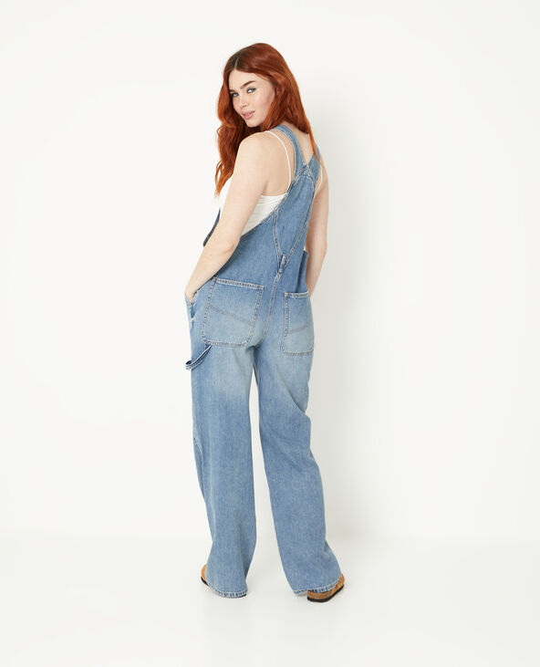 Salopette baggy en jean bleu - Pimkie