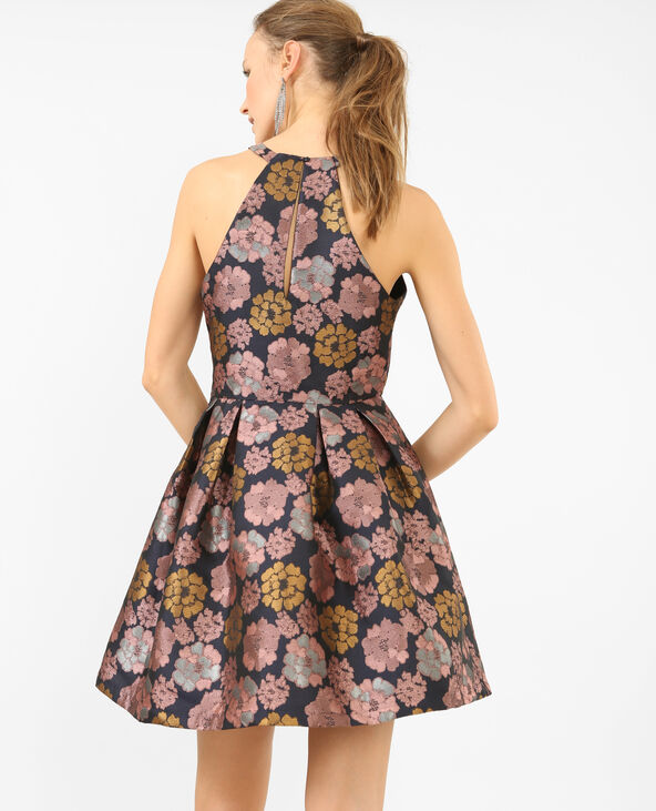 Robe patineuse imprimée vert foncé - Pimkie