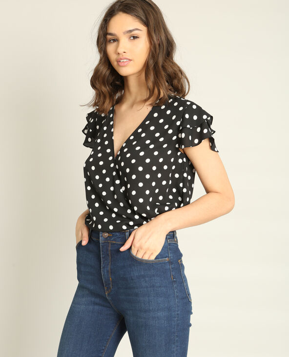 Blouse croisée noir - Pimkie