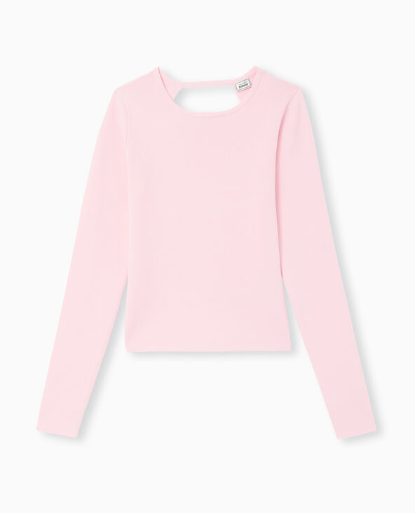 Pull fin avec dos-nu rose - Pimkie