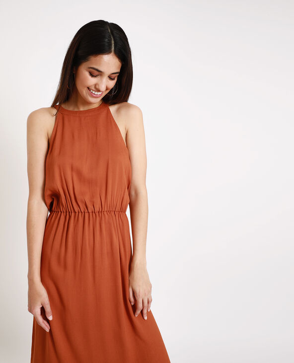 Robe longue encolure americaine