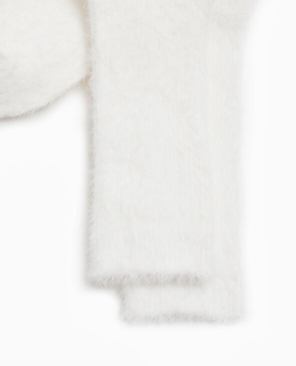 Paire de chaussettes en maille douce et poilue blanc - Pimkie