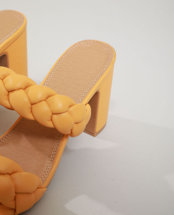 Mules à talons tressées orange - Pimkie