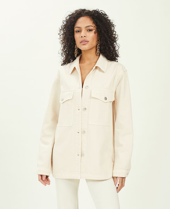 Surchemise en coton épais blanc - Pimkie