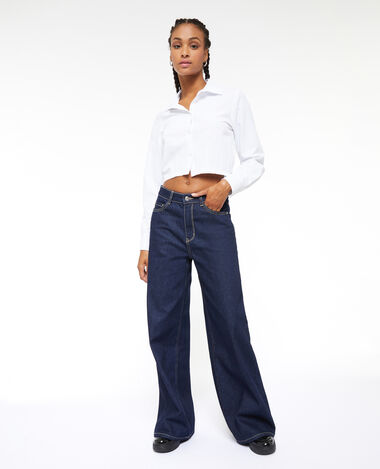 Jean wide taille haute bleu - Pimkie