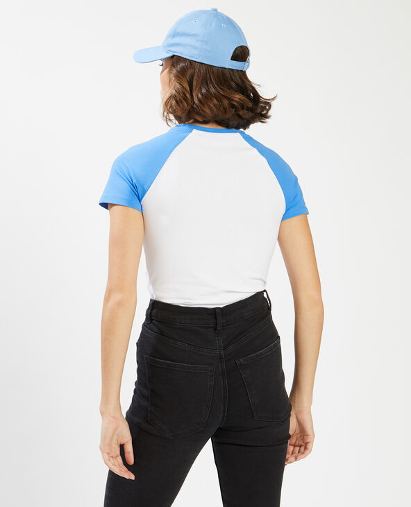 T-shirt bicolore bleu électrique - Pimkie