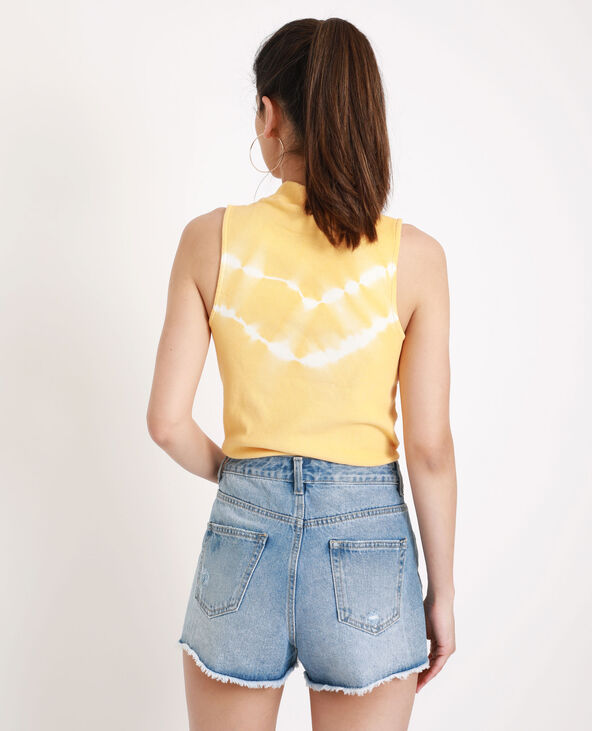 Top à col montant tie & dye jaune ocre - Pimkie