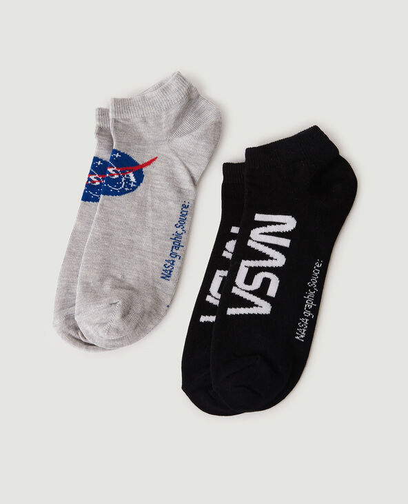 Lot de 2 paires de chaussettes NASA noir - Pimkie
